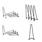 Hpl0916bk Furniture Legs Heavy Duty Hairpin Coffee Table Black Thick Set