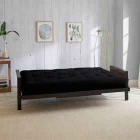 Humble And Haute 848242003348 Full-size 10-inch Black Suede Futon Mattress Full Humble And Haute 848242003348 Full-size 10-inch Black Suede Futon Mattress Full
