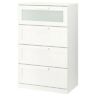 Ik.903.920.46 Ikea Brimnes Chest Of Drawers White Frosted Glass Ik.903.920.46 Ikea Brimnes Chest Of Drawers White Frosted Glass
