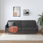 2148409 Jasper Coil Futon Gray Faux Leather Independently Encased Coils Heavy Duty 2148409 Jasper Coil Futon Gray Faux Leather Independently Encased Coils Heavy Duty