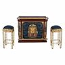 K1233 Katlot The Altar Of Tenenit Egyptian Bar With Two Barstools