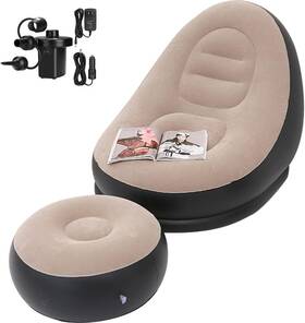 Cq001 Kaermu Inflatable Deck Chairs With Air Pump Patio Lounge Brown Cq001 Kaermu Inflatable Deck Chairs With Air Pump Patio Lounge Brown