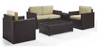 Ko70053br Crosley Furniture 5-pc Contemporary Outdoor