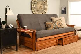 Kodiak Furniture 022228622062 Phoenix Futon Full Size Suede Gray Kodiak Furniture 022228622062 Phoenix Futon Full Size Suede Gray