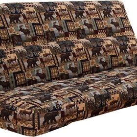 Kfpheppcablf5md3 Kodiak Furniture Peters Cabin Print Full Size Futon Mattress Only