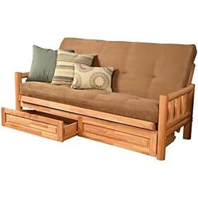 Kflddspeatlf5md4 Kodiak Lodge Frame-natural Finish-suede Peat Mattress-storage Drawers Kflddspeatlf5md4 Kodiak Lodge Frame-natural Finish-suede Peat Mattress-storage Drawers