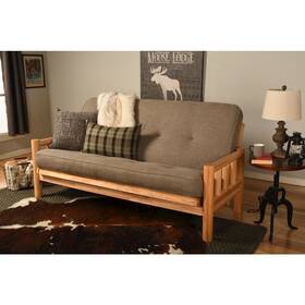 Kfldlstnlf5md3 Kodiak Lodge Frame-natural Finish-linen Stone Mattress Kfldlstnlf5md3 Kodiak Lodge Frame-natural Finish-linen Stone Mattress