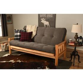 Kfldsgrylf5md3 Kodiak Lodge Frame-natural Finish-suede Gray Mattress