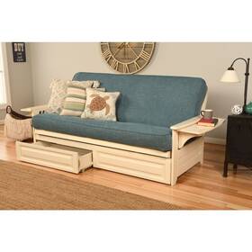 Kfphdawlaqulf5md4 Kodiak Phoenix Frame-antique White Finish-linen Aqua Mattress-storage Drawers