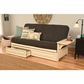 Kodiak Kfphdawlchalf5md4 Phoenix Frame/antique White Finish/linen Charcoal Mattress/storage Drawers