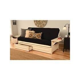 Kodiak Kfphdawsblklf5md4 Phoenix Frame-antique White Finish-suede Black Mattress-storage Drawers