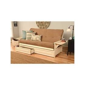 Kfphdawspeatlf5md4 Kodiak Phoenix Frame-antique White Finish-suede Peat Mattress-storage Drawers Kfphdawspeatlf5md4 Kodiak Phoenix Frame-antique White Finish-suede Peat Mattress-storage Drawers