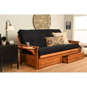 Kfphdbbsblklf5md4 Kodiak Phoenix Frame-barbados Finish-suede Black Mattress-storage Drawers Kfphdbbsblklf5md4 Kodiak Phoenix Frame-barbados Finish-suede Black Mattress-storage Drawers