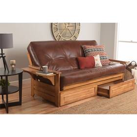 Kfphdbtotslf5md4 Kodiak Phoenix Frame-butternut Finish-oregon Trail Saddle Mattress-storage Drawers