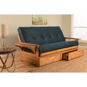 Kfphdbtsnavylf5md4 Kodiak Phoenix Frame-butternut Finish-suede Navy Mattress-storage Drawers Kfphdbtsnavylf5md4 Kodiak Phoenix Frame-butternut Finish-suede Navy Mattress-storage Drawers