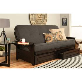 Kfphdeplchalf5md4 Kodiak Phoenix Frame-espresso Finish-linen Charcoal Mattress-storage Drawers Kfphdeplchalf5md4 Kodiak Phoenix Frame-espresso Finish-linen Charcoal Mattress-storage Drawers