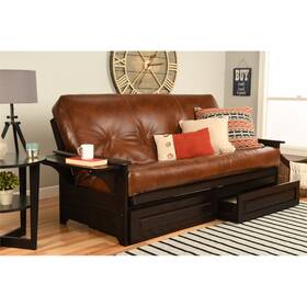 Kodiak Kfphdepotslf5md4 Phoenix Frame-espresso Finish-oregon Trail Saddle Mattress-storage Drawers