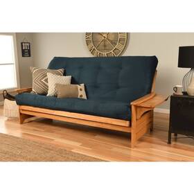 Kfqphbtsnavylf5md3 Kodiak Phoenix Frame/queen/butternut Finish/suede Navy Mattress