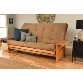 Kfqphbtspeatlf5md3 Kodiak Phoenix Frame/queen/butternut Finish/suede Peat Mattress