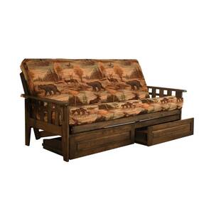 Kftsdrwcanlf6md4 Kodiak Tucson Frame-rustic Walnut Finish-canadian Mattress-storage Drawers Kftsdrwcanlf6md4 Kodiak Tucson Frame-rustic Walnut Finish-canadian Mattress-storage Drawers