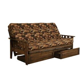 Kftsdrwpcablf6md4 Kodiak Tucson Frame-rustic Walnut Finish-peters Cabin Mattress-storage Drawers Kftsdrwpcablf6md4 Kodiak Tucson Frame-rustic Walnut Finish-peters Cabin Mattress-storage Drawers