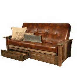 Kodiak Kfwadrwotslf6md4 Washington Frame-rustic Walnut Finish-oregon Trail Saddle Mattress-storage