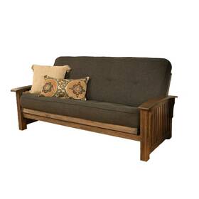Kodiak Kfwarwlchalfmd3 Washington Frame-rustic Walnut Finish-linen Charcoal Mattress