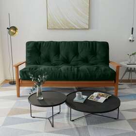 Loosh Home 842355022708 12 Inch Canvas Futon Mattress Forest Green Full Loosh Home 842355022708 12 Inch Canvas Futon Mattress Forest Green Full