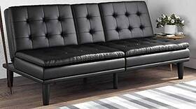 Mainstay 445015694623 Upholstered In Faux Leather Mainstays Memory Foam Pillowtop Futon With Cupholder Mainstay 445015694623 Upholstered In Faux Leather Mainstays Memory Foam Pillowtop Futon With Cupholder