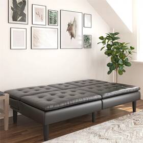 2507009w Mainstays Memory Foam Futon With Cupholder And Usb Black Faux Leather 2507009w Mainstays Memory Foam Futon With Cupholder And Usb Black Faux Leather