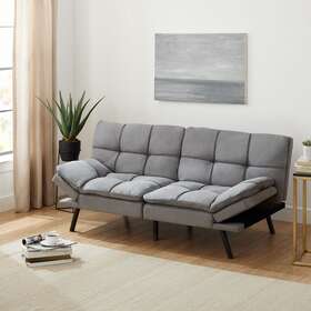 Mainstays 445039197100 Memory Foam Futon Sofa Bed Couch Sleeper Convertible Foldable Loveseat Full Size