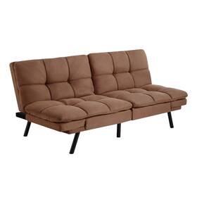 Ms95-010-107-03 Mainstays Memory Foam Futon With Adjustable Armrests Converts To Sleeper Camel Faux Suede Ms95-010-107-03 Mainstays Memory Foam Futon With Adjustable Armrests Converts To Sleeper Camel Faux Suede