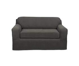 4300513 Maytex Pixel Ultra Soft Stretch 2 Piece Arm Furniture Cover Sand Chair Slipcover