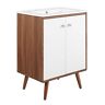 Mdy-eei-4432-wal-whi Modway Transmit Bathroom Vanity Walnut White 889654954729 Mdy-eei-4432-wal-whi Modway Transmit Bathroom Vanity Walnut White 889654954729