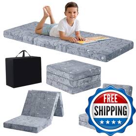 Memorecool B0c2ymr5h8 Glow Dinosaur Foldable Floor Mattress For Kids Trifold Nap Mat