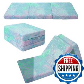 Memorecool B0c2ynzq35 Foldable Floor Mattress For Kids Glow Star Trifold Mat Folding