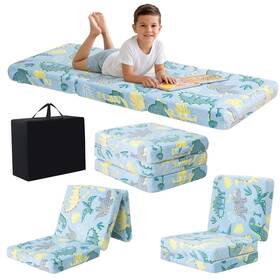 Memorecool B0dgg8kz5f Cozy Kids Foldable Floor Mattress Mat Storage Bag 3-in-1 Tri-fold