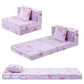 B0fcfnjnj2 Memorecool Glow Tri-fold Kids Futon Chair Bed - Convertible Sofa Sleeper