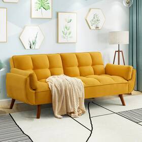 Milemont 717876952615 75.39 Inch Futon Sofa Bed Convertible Folding Couch Recliner Lounge For