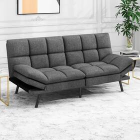 Milemont 761017700177 Modern Memory Foam Futon With Adjustable Armrests Milemont 761017700177 Modern Memory Foam Futon With Adjustable Armrests