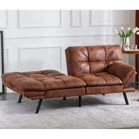 Milemont 774653050148 Futon Couch Sofa Bed Faux Leather Sleeper Futons Milemont 774653050148 Futon Couch Sofa Bed Faux Leather Sleeper Futons