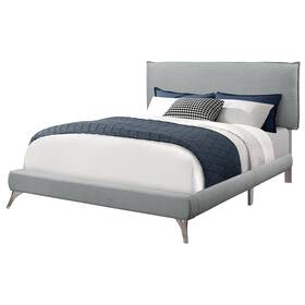 I-5950q Monarch Specialties Bed Queen Size Platform Bedroom Frame Upholstered Line