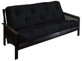 Amz-fs0049 Mozaic Queen Size 10-inch Cotton Twill Futon Mattress Black Amz-fs0049 Mozaic Queen Size 10-inch Cotton Twill Futon Mattress Black
