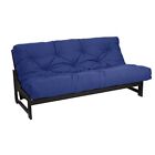 Amz-fs0063 Mozaic Queen Size 12-inch Cotton Twill Futon Mattress Blue Amz-fs0063 Mozaic Queen Size 12-inch Cotton Twill Futon Mattress Blue