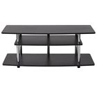 Nannjts075 Flash Furniture Contemporary Black Tv Stand Media Console Shelves Stainless Nannjts075 Flash Furniture Contemporary Black Tv Stand Media Console Shelves Stainless