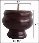 Nd46 New Dimension Replacement Furniture Leg Bun Feet Nd46 New Dimension Replacement Furniture Leg Bun Feet
