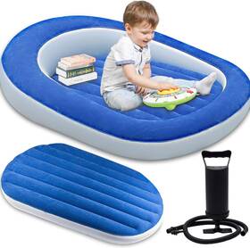 Kyc-h0315 Noonimum Inflatable Toddler Travel Bed With Handle Pump Portable Air Blue Kyc-h0315 Noonimum Inflatable Toddler Travel Bed With Handle Pump Portable Air Blue