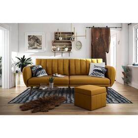 2115929n Novogratz Futon Set 34.5 Inch Convertible 3-seat Sturdy Wood Brittany Mustard Linen 2115929n Novogratz Futon Set 34.5 Inch Convertible 3-seat Sturdy Wood Brittany Mustard Linen