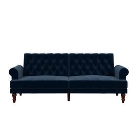 2342679n Novogratz Upholstered Cassidy Futon Blue Velvet 2342679n Novogratz Upholstered Cassidy Futon Blue Velvet