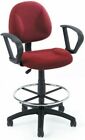 B1617-by Office B1617- Products Footring Drafting Burgundy Loop Stool Arms Boss